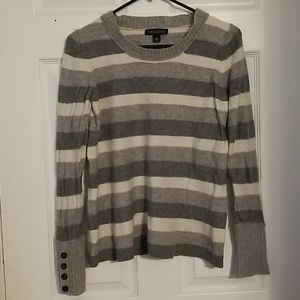 Banana Republic Gray Striped Sweater